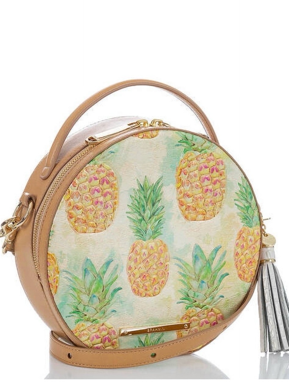 Brahmin round crossbody bag in multi pompano print-New!